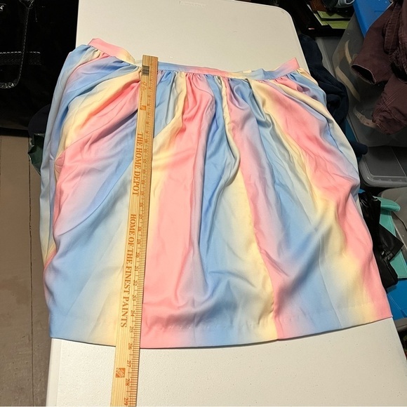 Magnolia Place Rainbow Ombré Stripe Skirt Plus Size 5X I - Picture 3 of 9